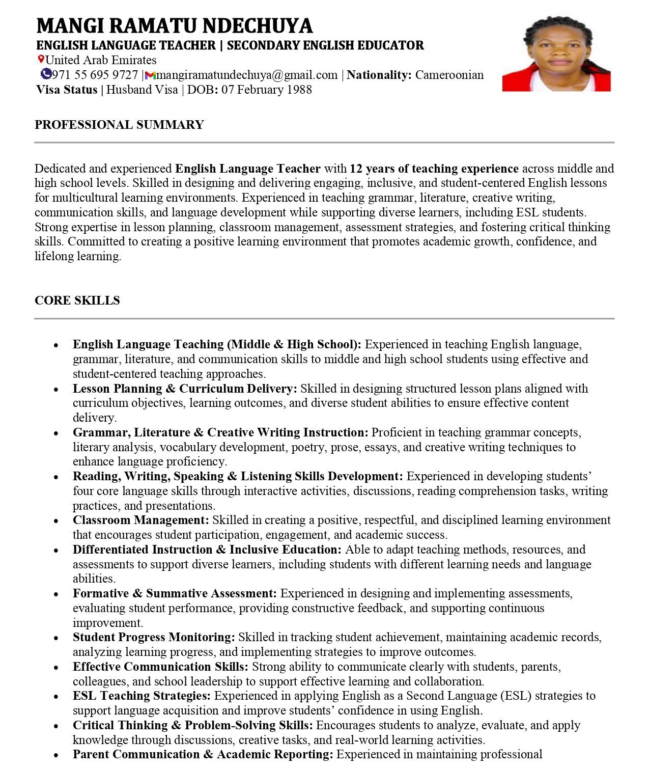 CV 3 Page 1