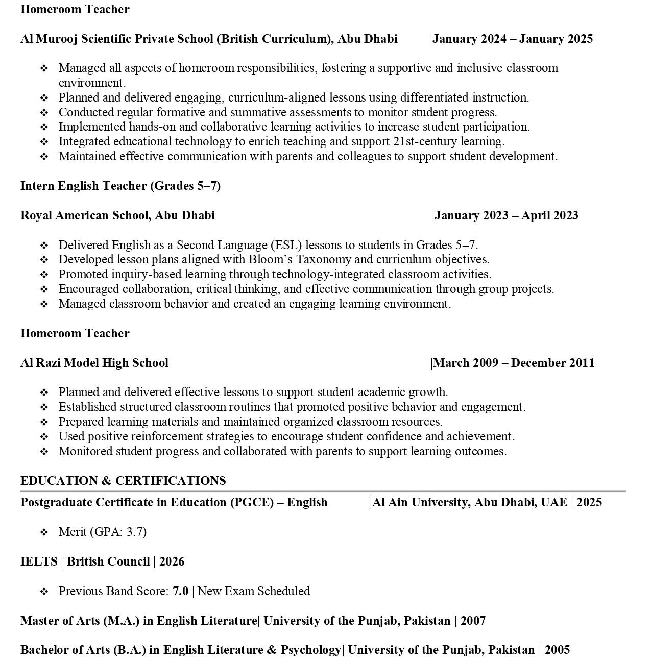 CV 3 Page 2