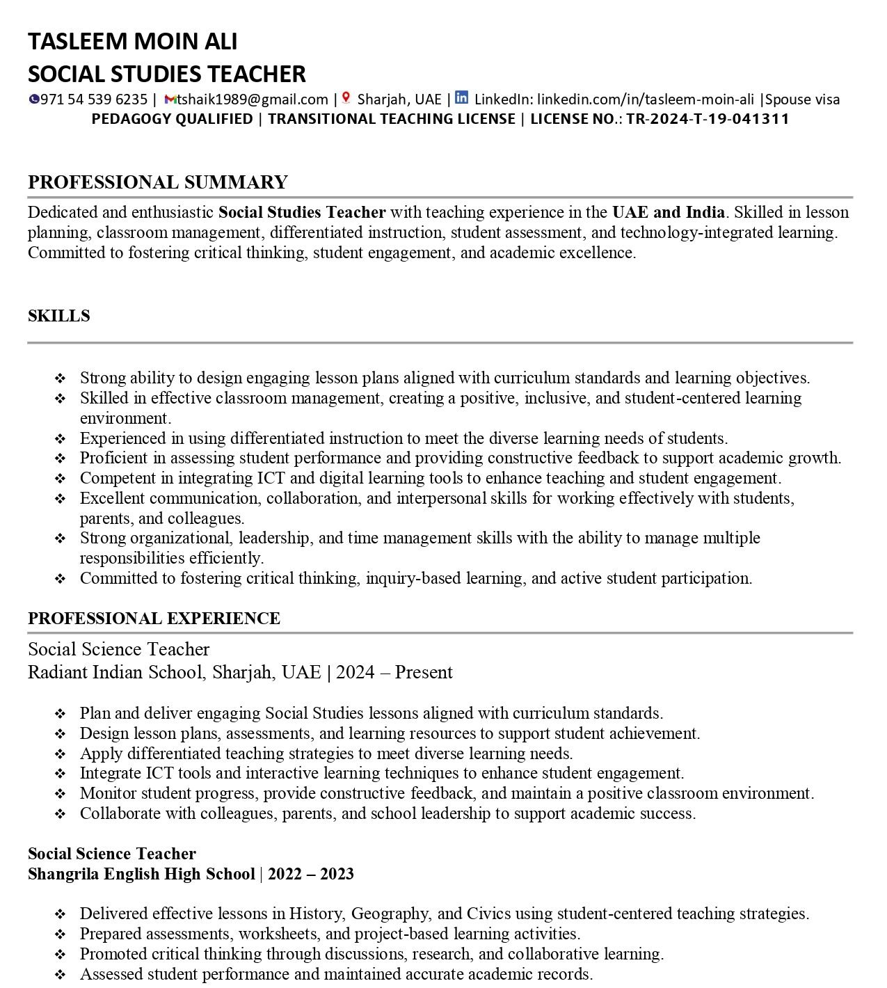 CV 3 Page 1