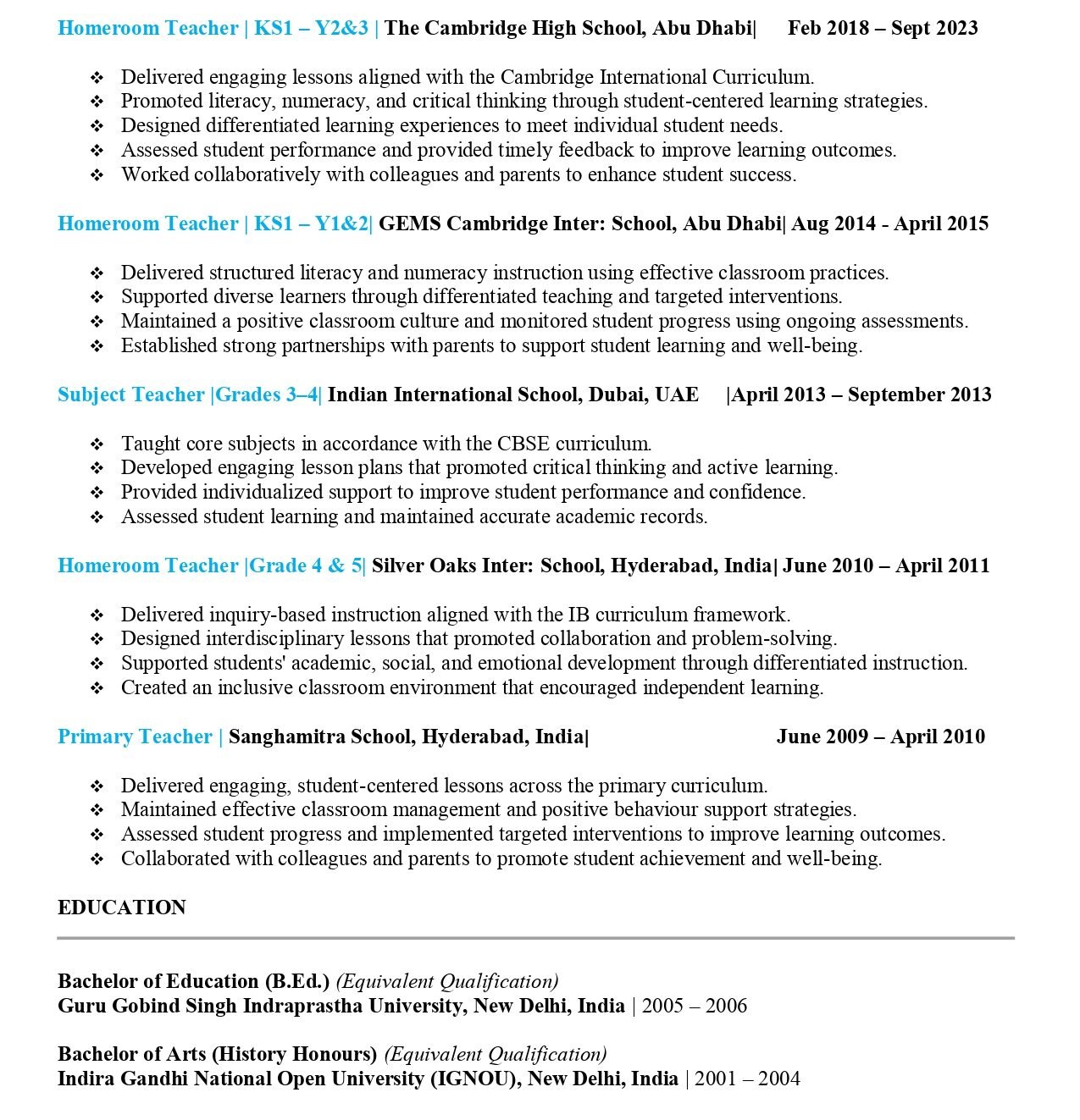 CV 2 Page 2